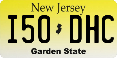 NJ license plate I50DHC