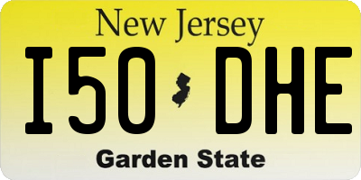 NJ license plate I50DHE