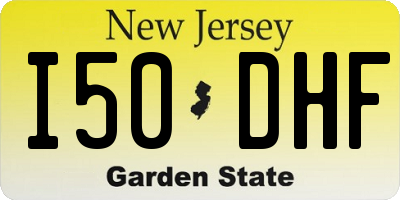 NJ license plate I50DHF