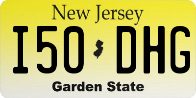 NJ license plate I50DHG