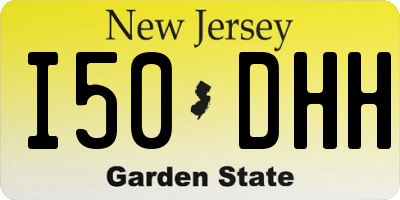 NJ license plate I50DHH