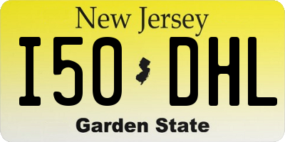 NJ license plate I50DHL