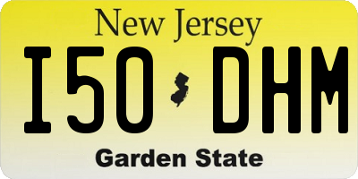 NJ license plate I50DHM