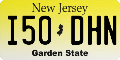 NJ license plate I50DHN