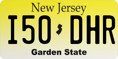 NJ license plate I50DHR
