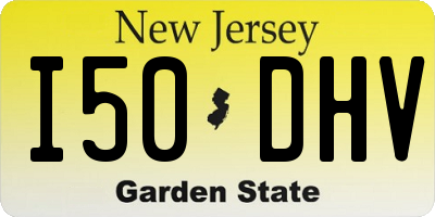NJ license plate I50DHV