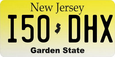 NJ license plate I50DHX