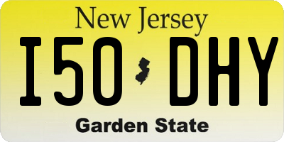 NJ license plate I50DHY