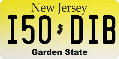 NJ license plate I50DIB