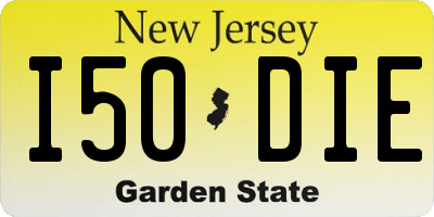 NJ license plate I50DIE