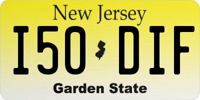 NJ license plate I50DIF