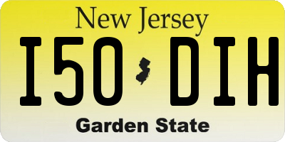 NJ license plate I50DIH