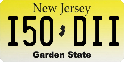 NJ license plate I50DII