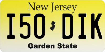 NJ license plate I50DIK