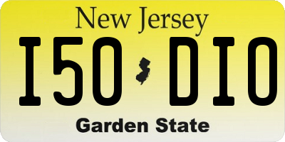 NJ license plate I50DIO