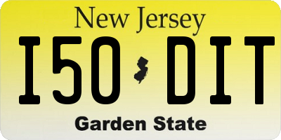 NJ license plate I50DIT