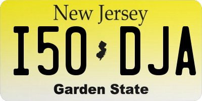 NJ license plate I50DJA
