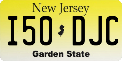 NJ license plate I50DJC