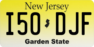 NJ license plate I50DJF