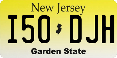 NJ license plate I50DJH