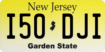 NJ license plate I50DJI