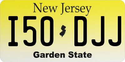 NJ license plate I50DJJ