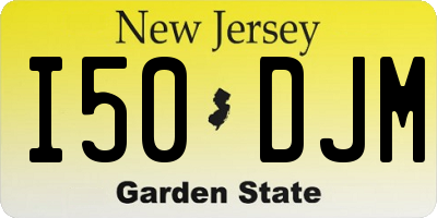 NJ license plate I50DJM