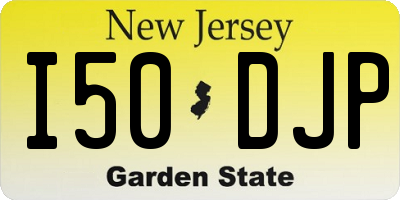 NJ license plate I50DJP