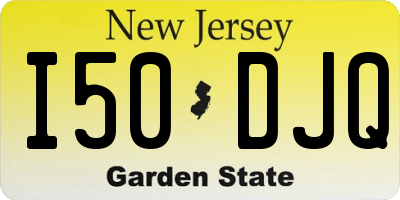 NJ license plate I50DJQ