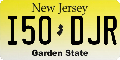 NJ license plate I50DJR
