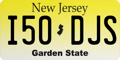 NJ license plate I50DJS
