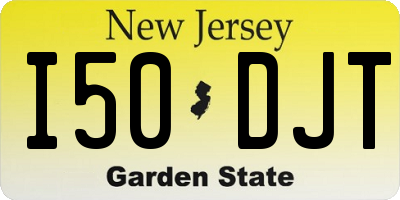 NJ license plate I50DJT