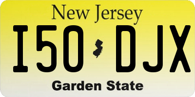 NJ license plate I50DJX