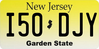 NJ license plate I50DJY