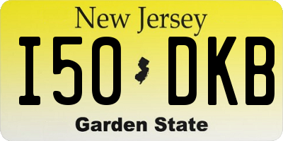 NJ license plate I50DKB