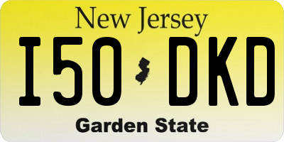 NJ license plate I50DKD