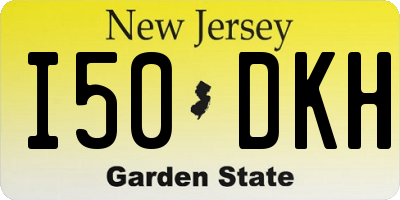 NJ license plate I50DKH