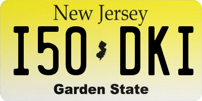 NJ license plate I50DKI