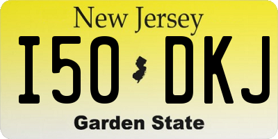 NJ license plate I50DKJ