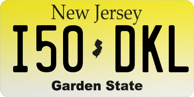 NJ license plate I50DKL