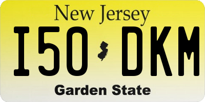 NJ license plate I50DKM