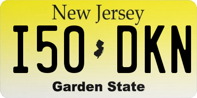 NJ license plate I50DKN