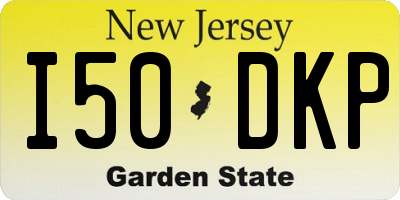 NJ license plate I50DKP