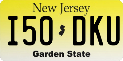 NJ license plate I50DKU