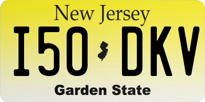 NJ license plate I50DKV