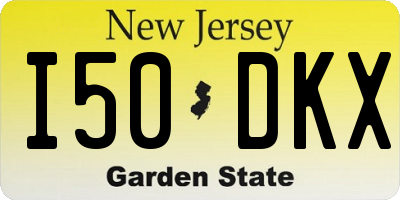 NJ license plate I50DKX