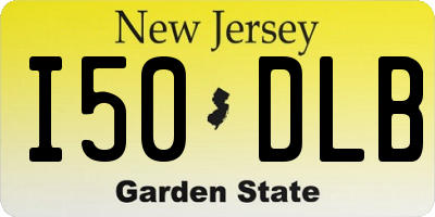 NJ license plate I50DLB