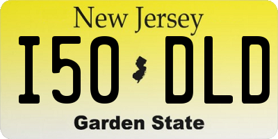 NJ license plate I50DLD