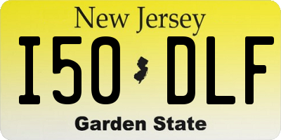 NJ license plate I50DLF