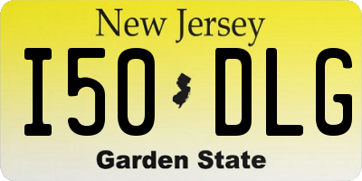 NJ license plate I50DLG